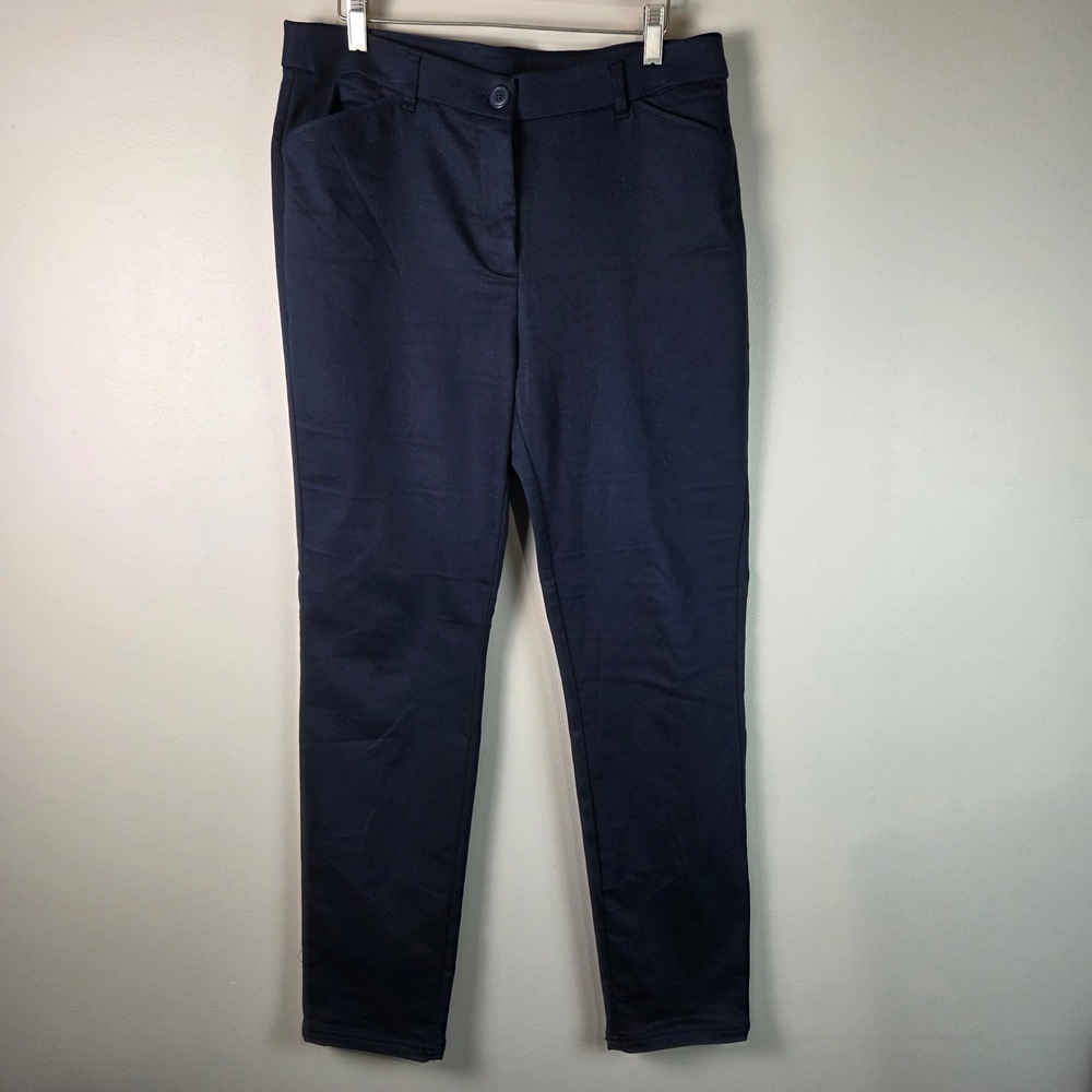 Briggs Trousers Women 10 Navy Blue Excellent Stretch Workwear Estilo